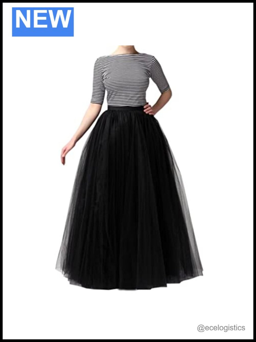 WDPL A-Line Maxi Tulle Skirt for Women Floor Length Formal Evening Party